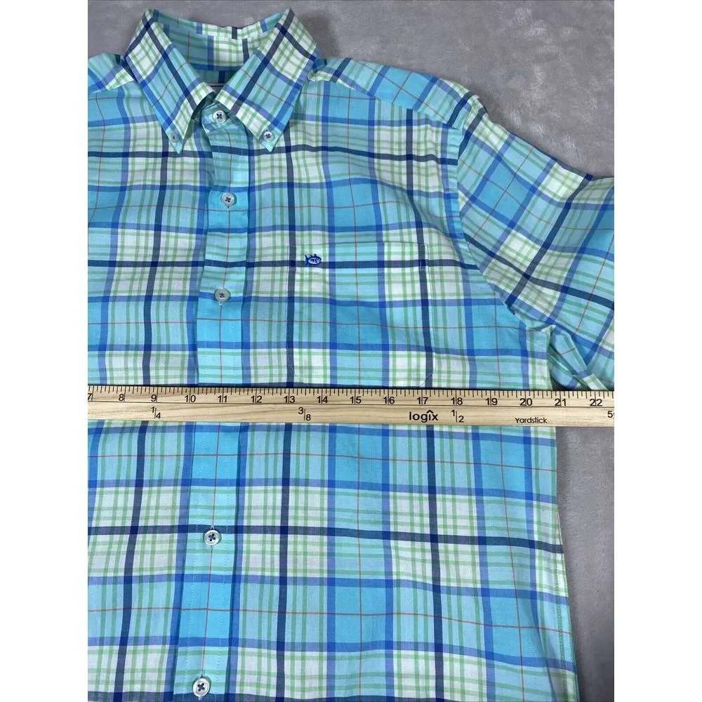 Southern Tide‎ Classic Fit Long Sleeve Button Down Plaid Size Small Fishing - Picture 5 of 9